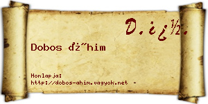 Dobos Áhim névjegykártya